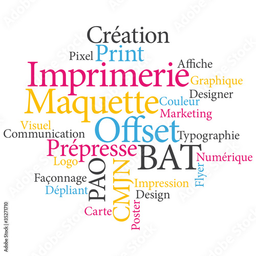 Impression nuage de mots.