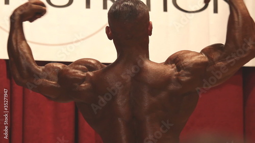 Bodybuilder posing