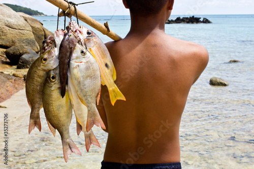 Sea Gypsies and andaman fish photo
