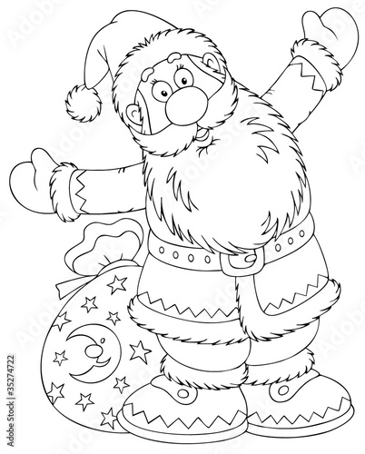 Santa Claus with a toy sack