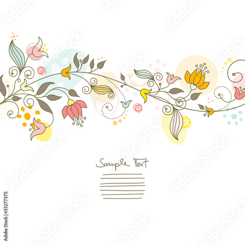 Floral Card Coloured