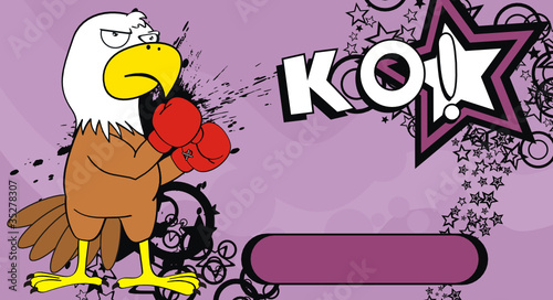 eagle boxer cartoon background9