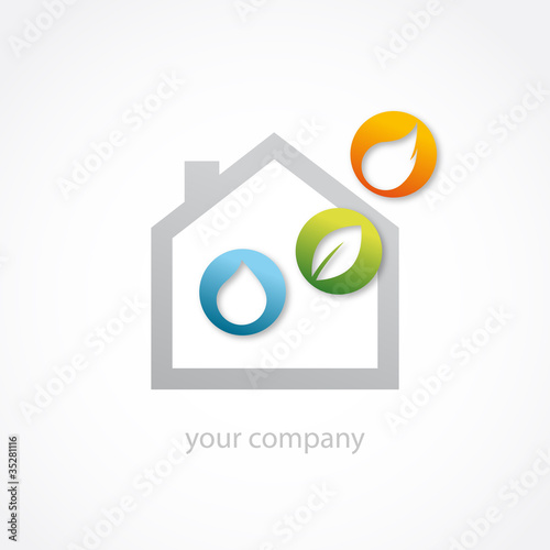 logo, logo habitat, logo plombier photo