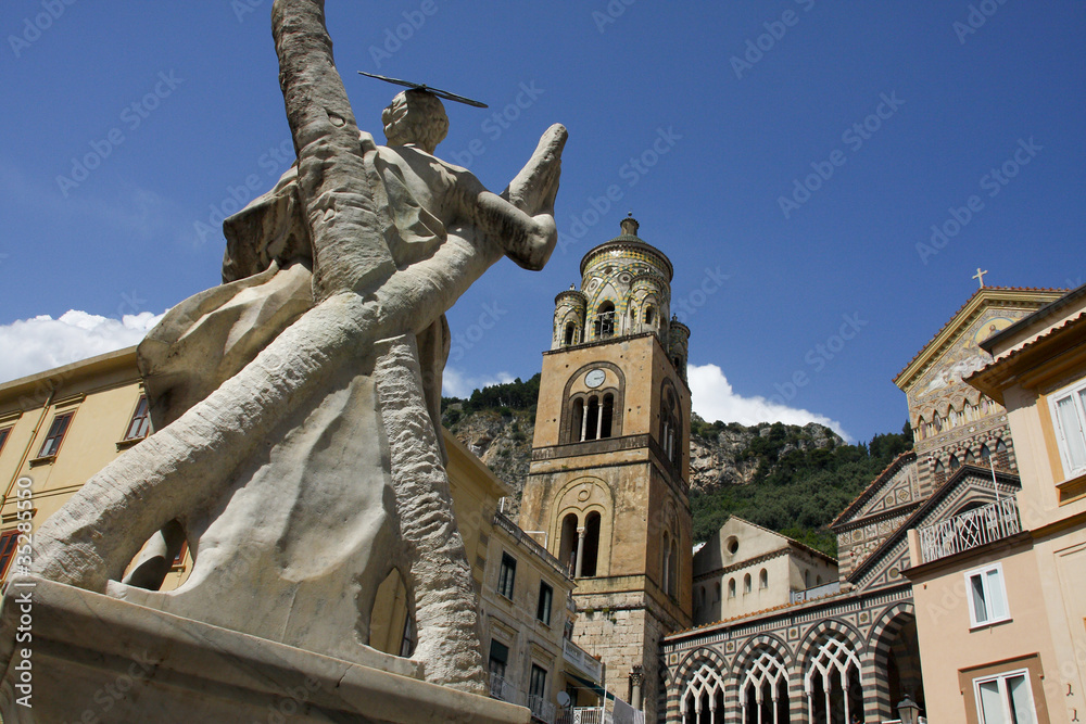 Naklejka premium Amalfi, costiera Amalfitana