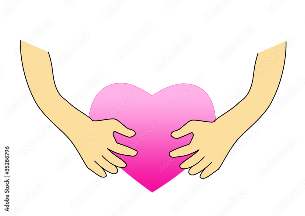 ハートを持つ手 Stock イラスト Adobe Stock