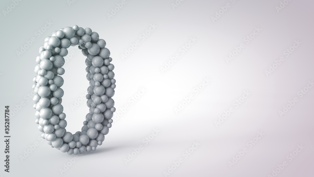 Obraz premium abstract object number zero on the table