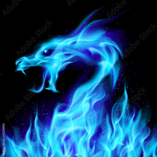 Blue fire Dragon #35290103