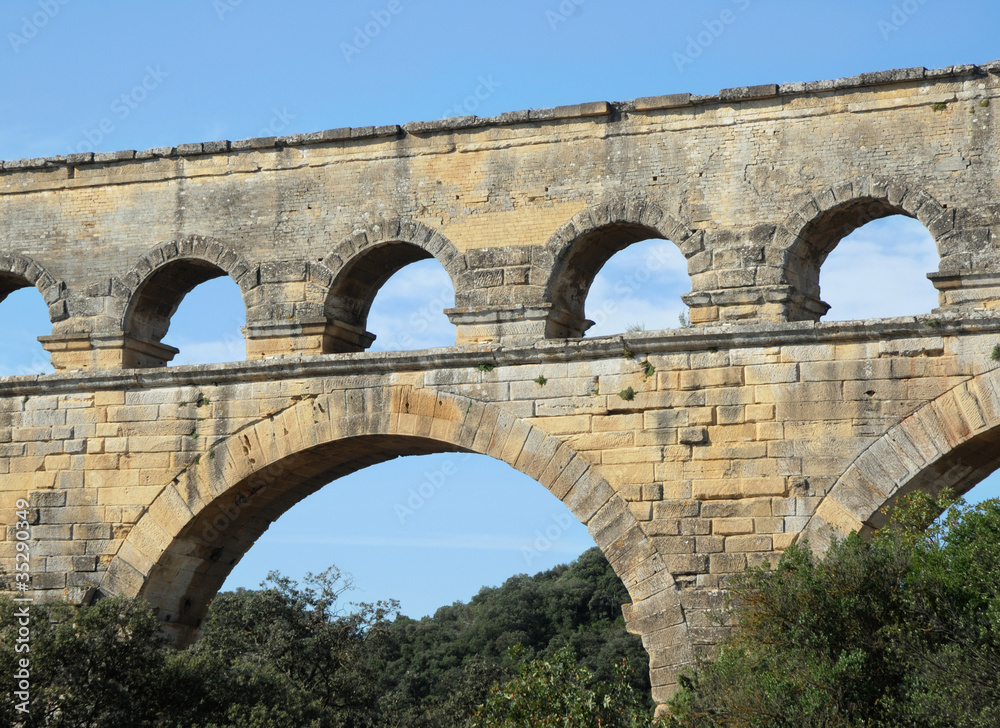 aqueduct Pont du Gard in France