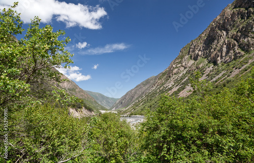 Mountain landscape. Belagorka Gorge, Kyrgyzstan