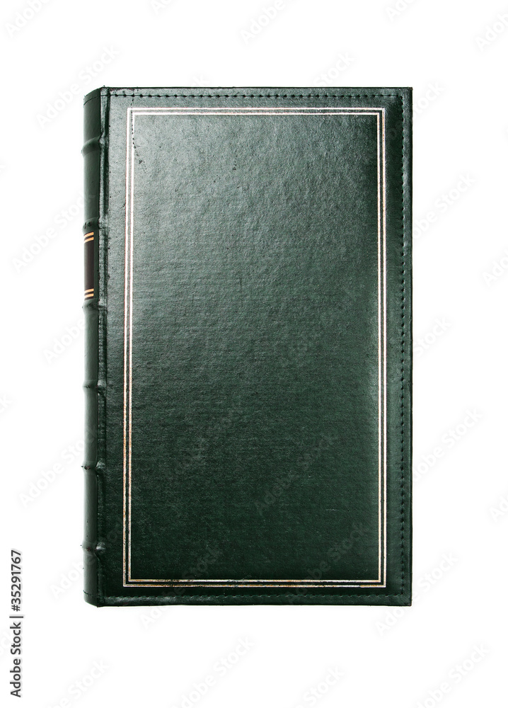 Old green photo album isolated on white Old green photo album isolated on white