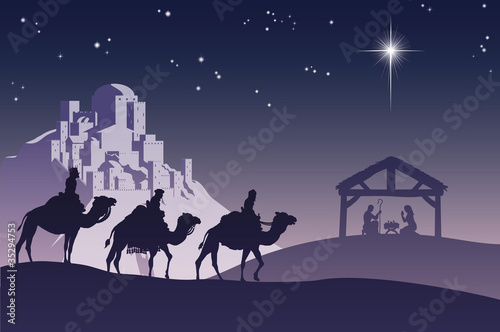 Christian Christmas Nativity Scene #35294753
