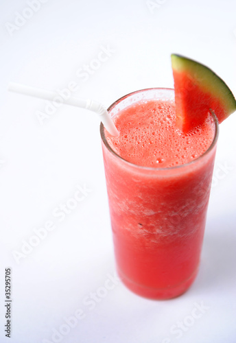 Smoothie water melon with slice water melon isolate on white bac