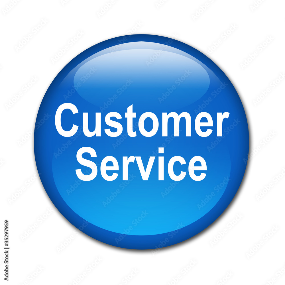 Boton brillante texto Customer Service Boton brillante texto Customer Service
