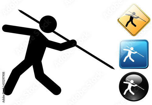 Javelin pictogram and signs