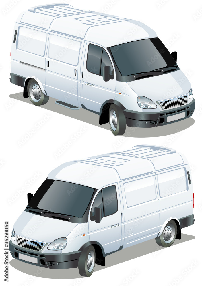 Vector delivery van Vector delivery van