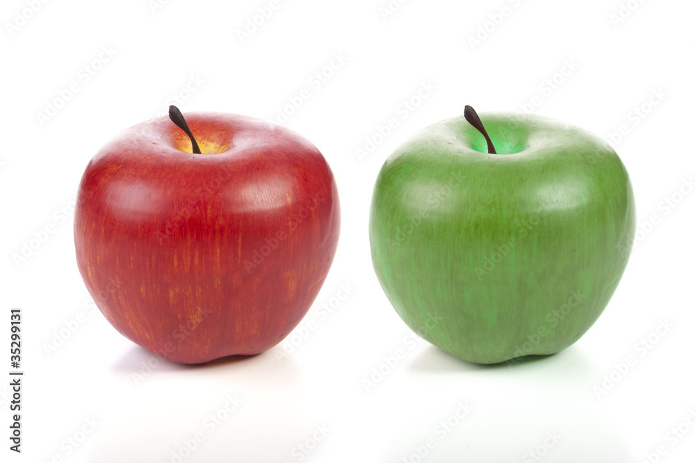red and green apples Isolated on white background red and green apples Isolated on white background