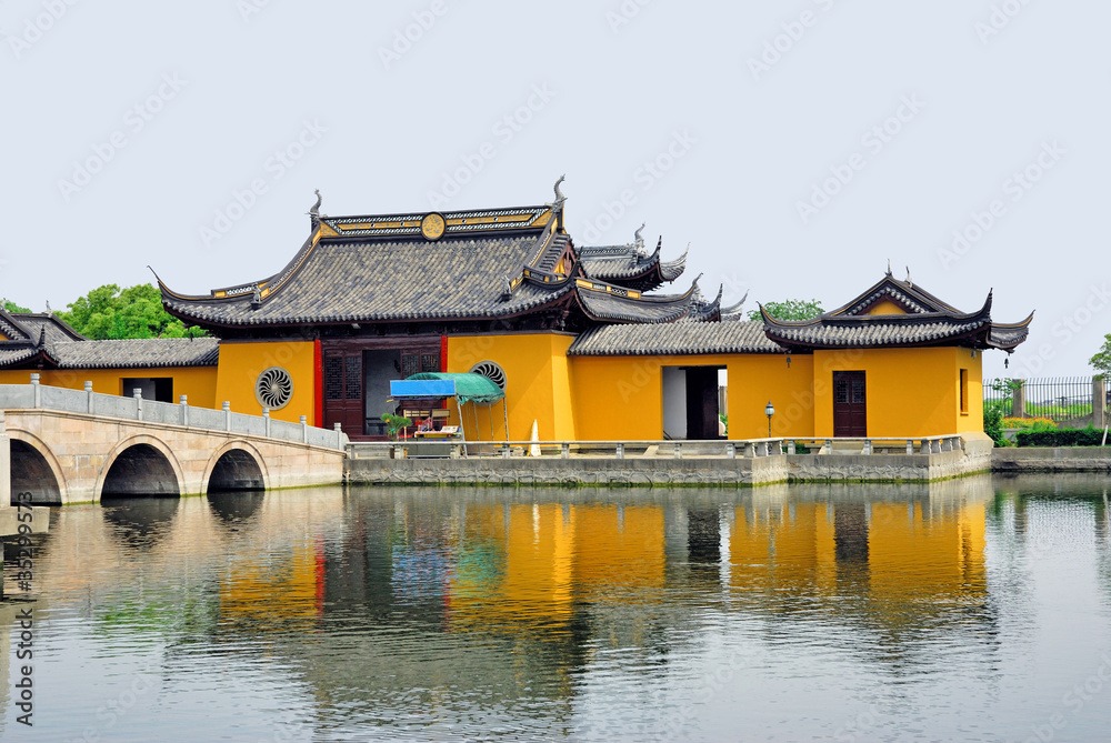 Shanghai water village Zhouzhuang Quanfu temple.