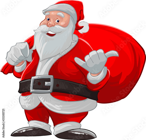 Hang loose santa claus