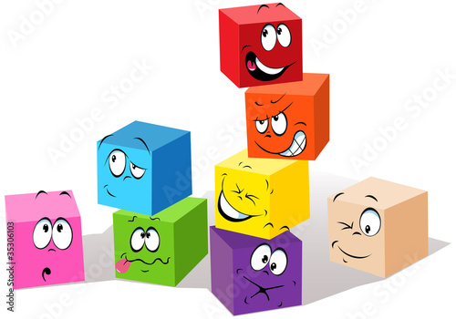 colorful childish cubes