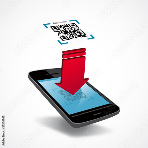 flashcode, smartphone, vecteur