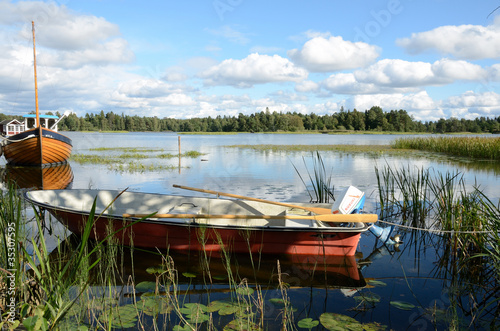 Anchored Boat - Trollhattan /Sweden)