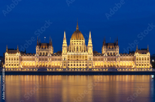 budapest parliament at night, Hungary © tstock