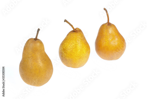 pears  isolated on white