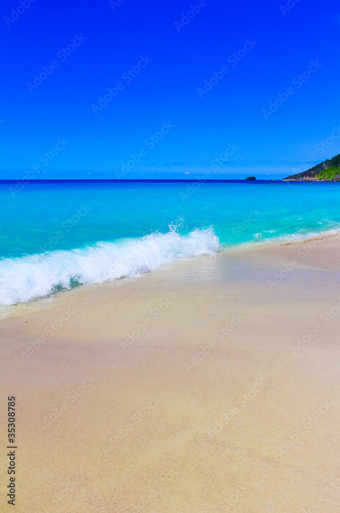 Surf Splashing Beach