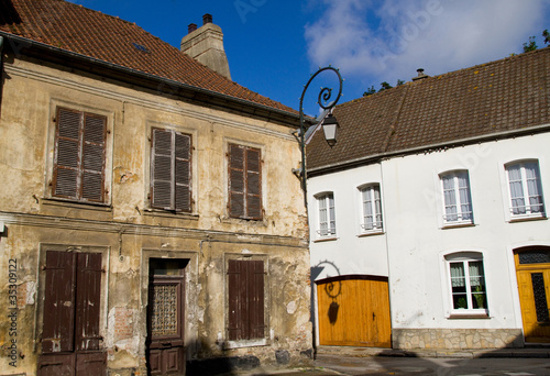 Fototapeta Naklejka Na Ścianę i Meble -  Old Village houses in France with shutters