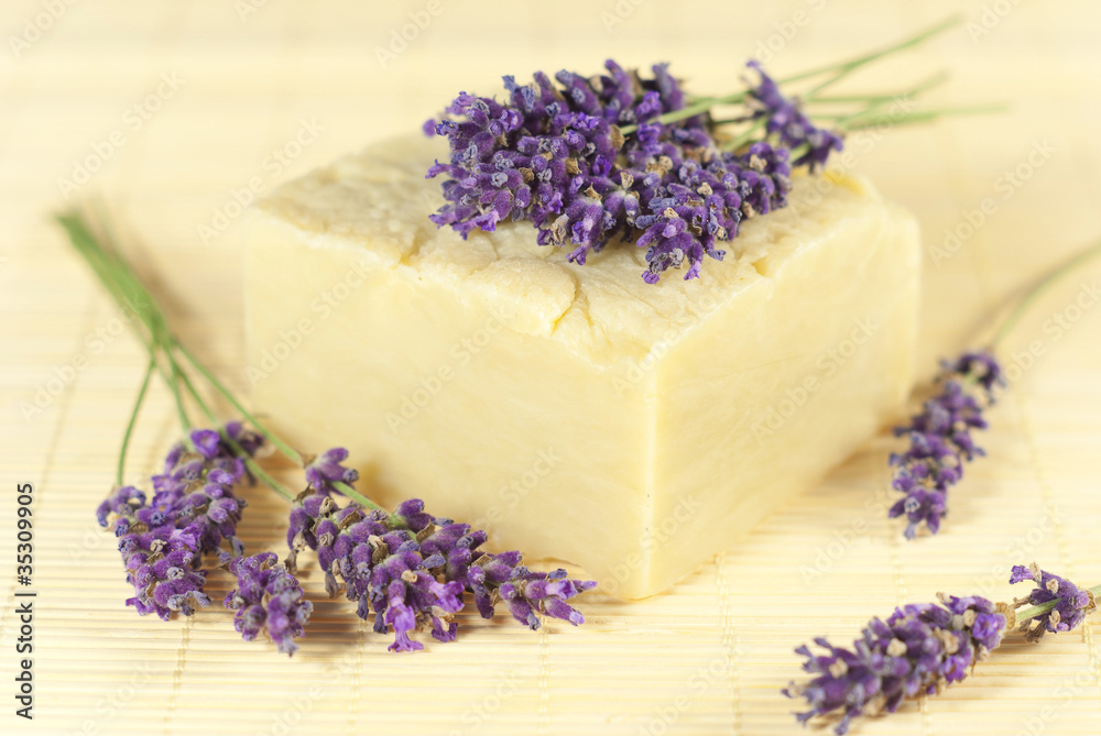 handmade soap and lavender handmade soap and lavender