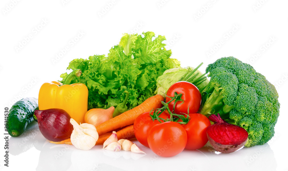 vegetables isolated on white vegetables isolated on white