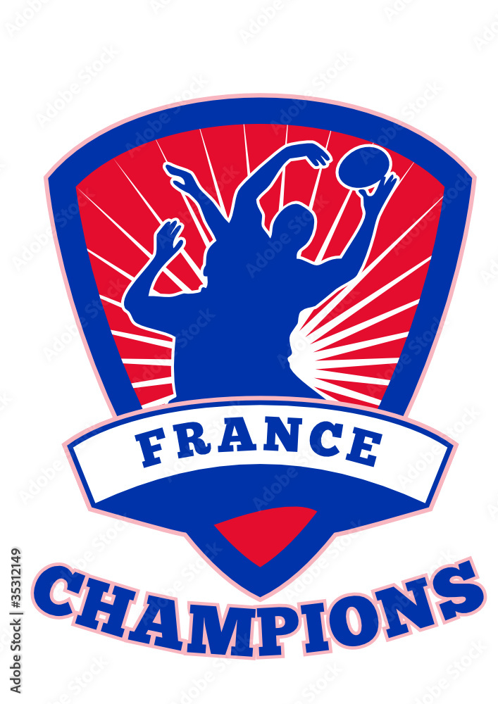 Rugby player France Champions shield