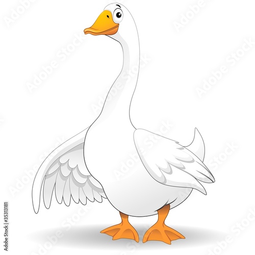 Oca Papero Fumetto-Goose Duck Cartoon-Vector photo
