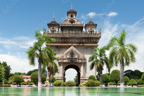 Cuadro en lienzo Patuxai in Vientiane