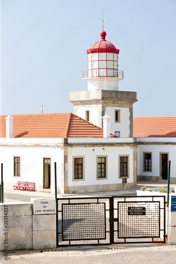 lighthouse at Cabo Mondego, Portugal