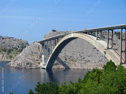 Bridge on island Krk in Croatia - Adriatic Sea