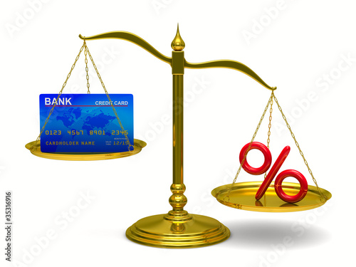 credit card and percent on ...
