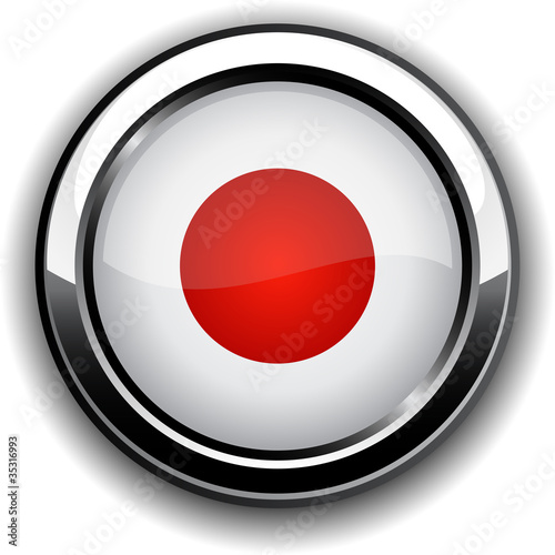 Free Download Japanese flag button. - GFXLoad
