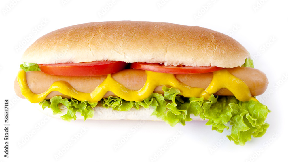 Hot Dog isolated on white. Hot Dog isolated on white.
