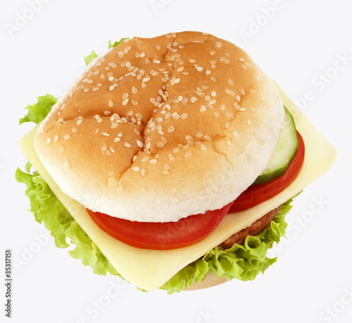 Hamburger isolated.