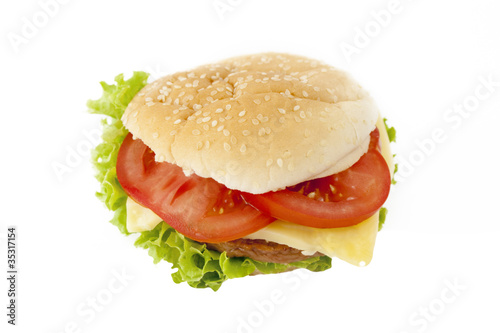 Hamburger isolated.
