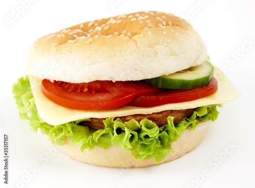 Hamburger isolated.