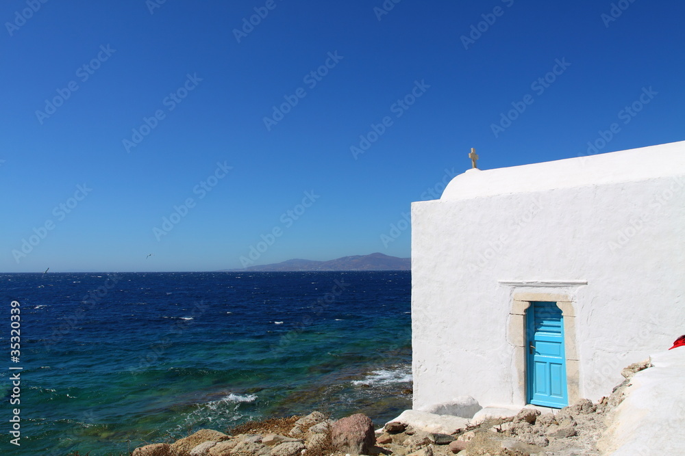 Traditional Cycladic architecture of Mykonos. (Greece, Cyclades)