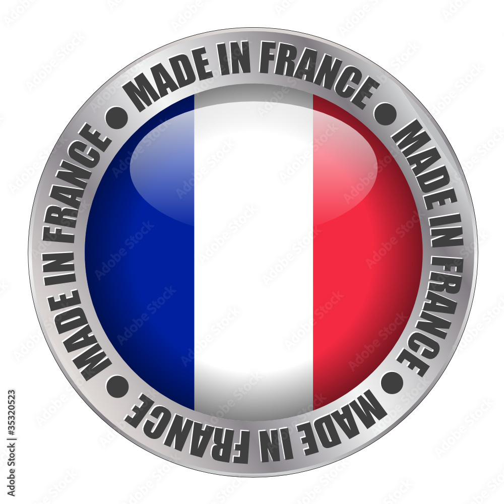 “MADE IN FRANCE” label (badge stamp flag French produce) “MADE IN FRANCE” label (badge stamp flag French produce)