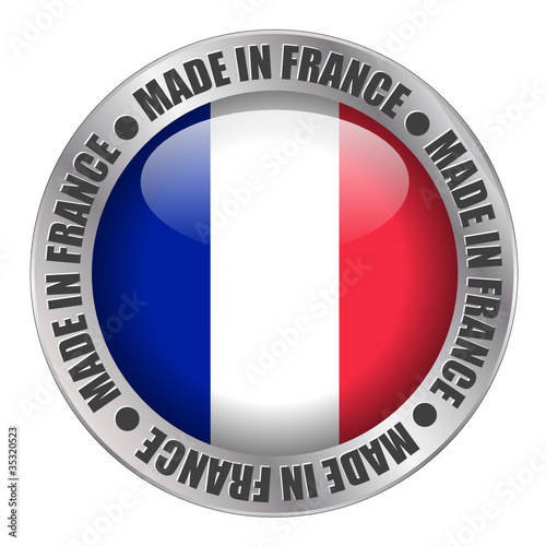 “MADE IN FRANCE” label (badge stamp flag French produce)