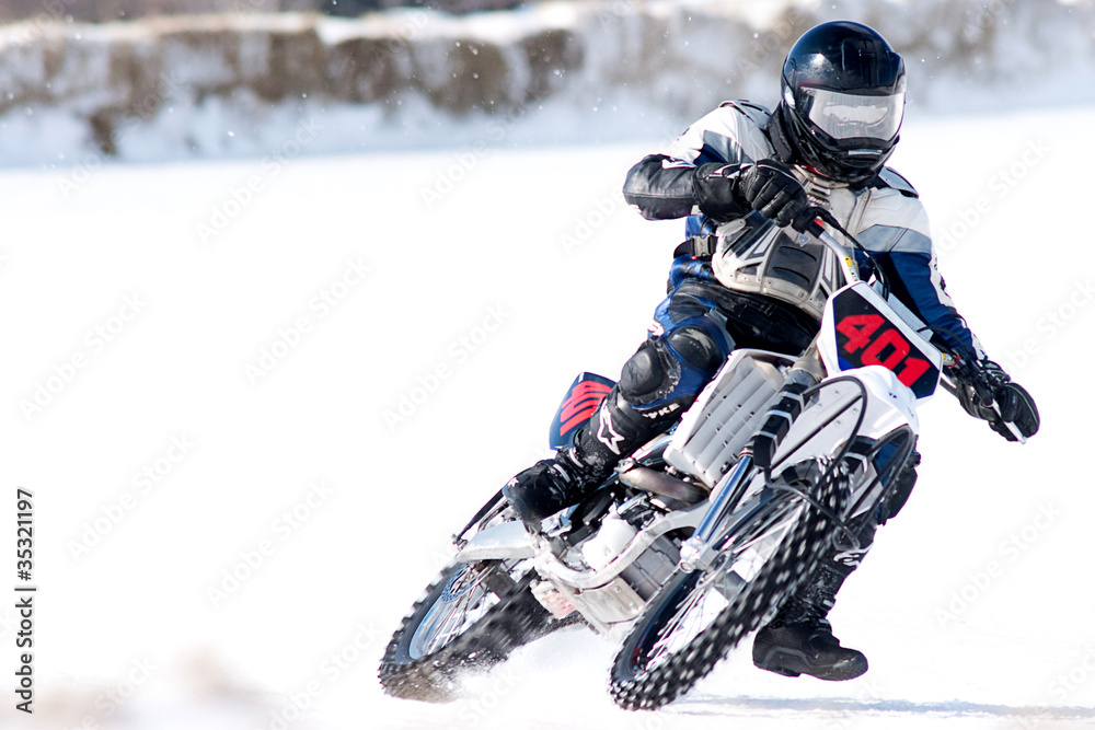 Obraz premium Motorcycle ice racing