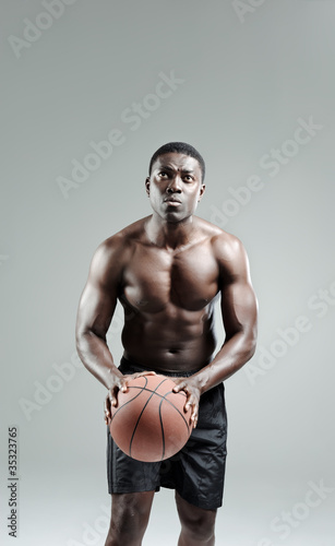 Black sportsman aims