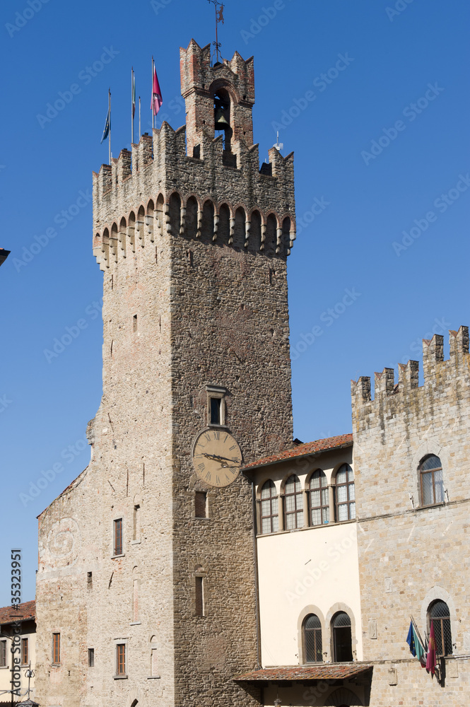 Medieval buildings in Arezzo (Tuscany, Italy)