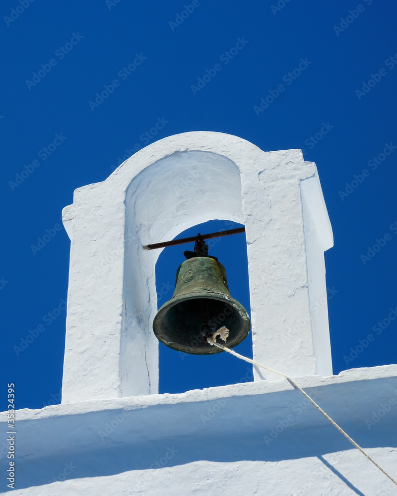 Obraz premium Steeple of a Greek church