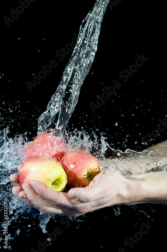 Apple and water